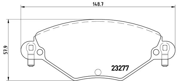 A.B.S. P 61 071 BREMBO Bremsbelagsatz, Scheibenbremse